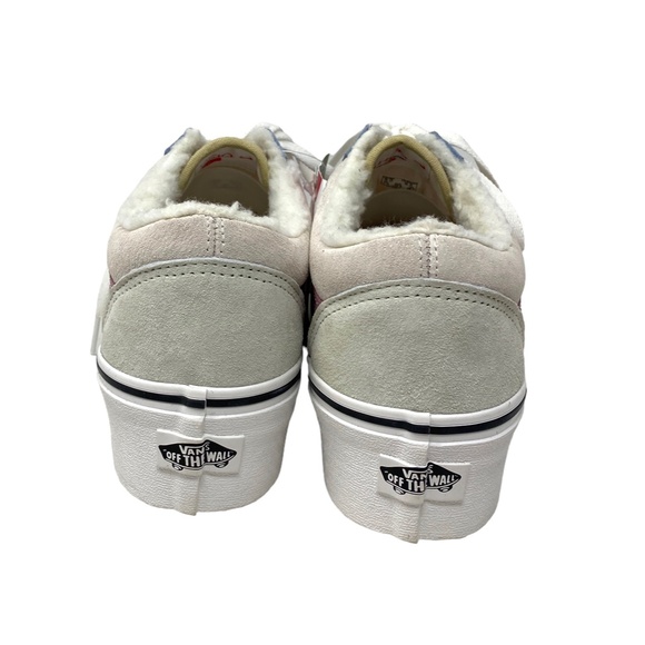 VANS Old Skool Platform For Women Sherpa Suede Multi Low Top Shoes VN0A7Q5MMUL - Picture 5 of 10